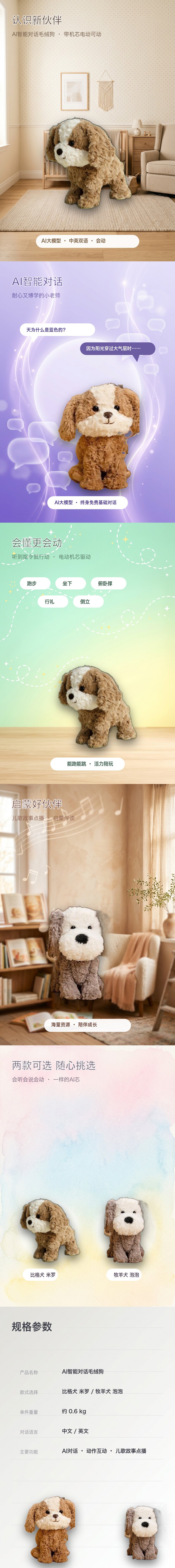 AI对话毛绒狗详情