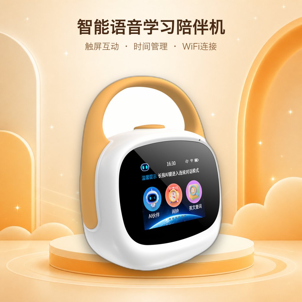 智能语音学习陪伴机 触屏互动时间管理 WiFi连接 适合7-14岁日常学习