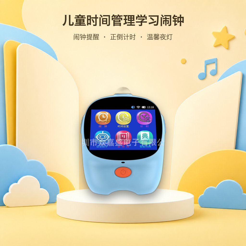 儿童时间管理学习闹钟 正倒计时提醒夜灯 适合4-6岁日常作息