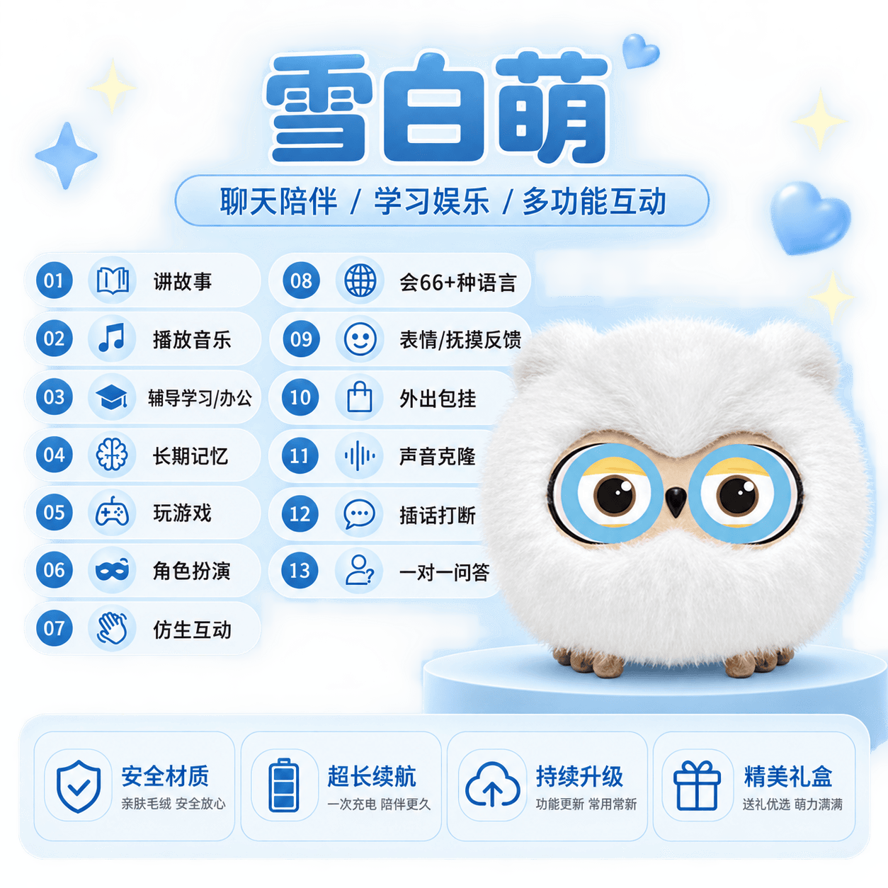 AI猫头鹰公仔