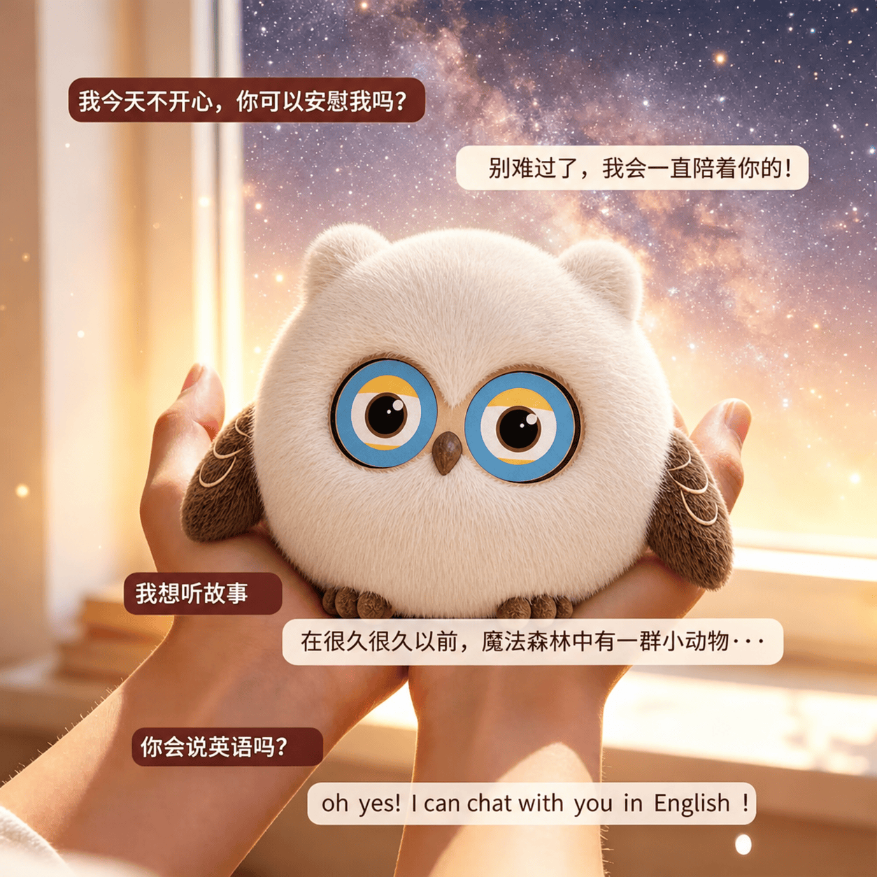 AI猫头鹰公仔
