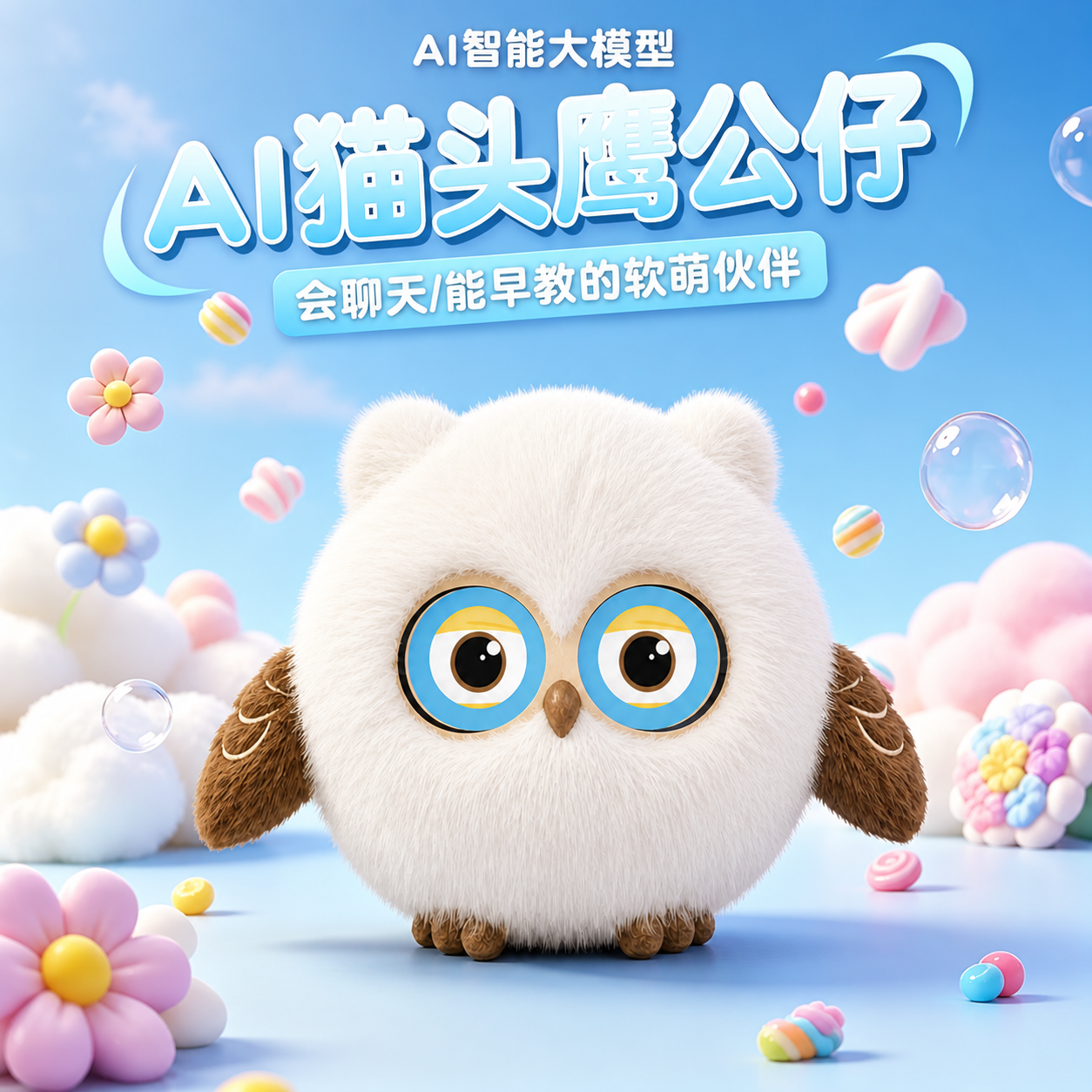 AI猫头鹰公仔