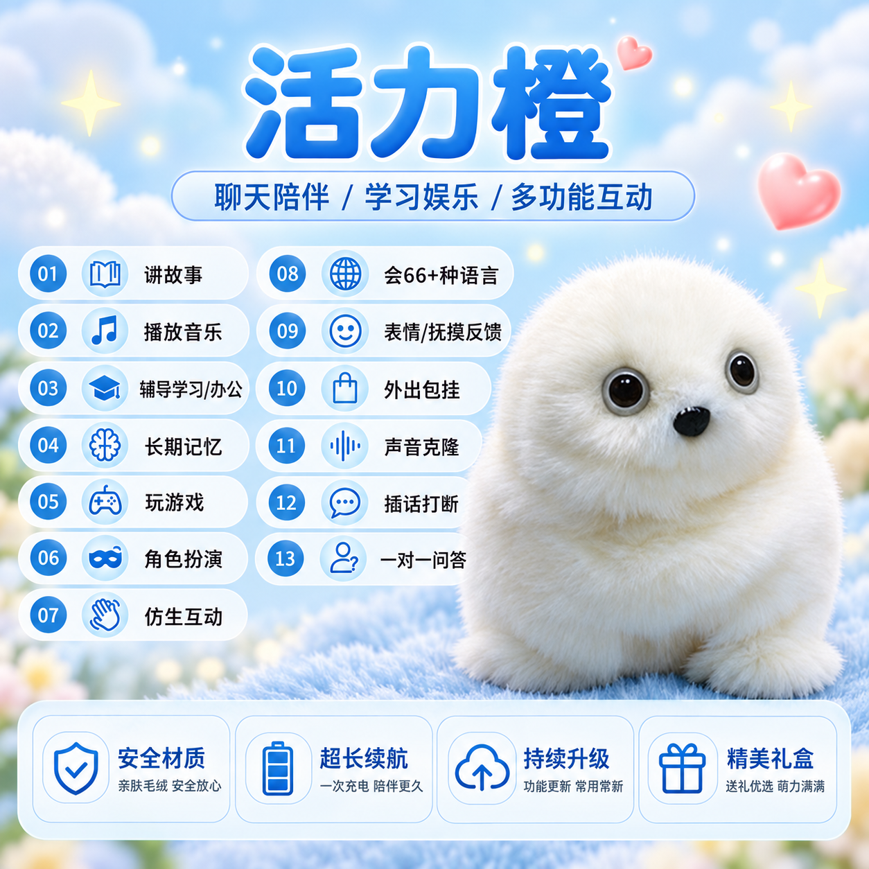网红猫头鹰智能毛绒玩具儿童陪伴礼物新品款语音互动益智玩偶推荐
